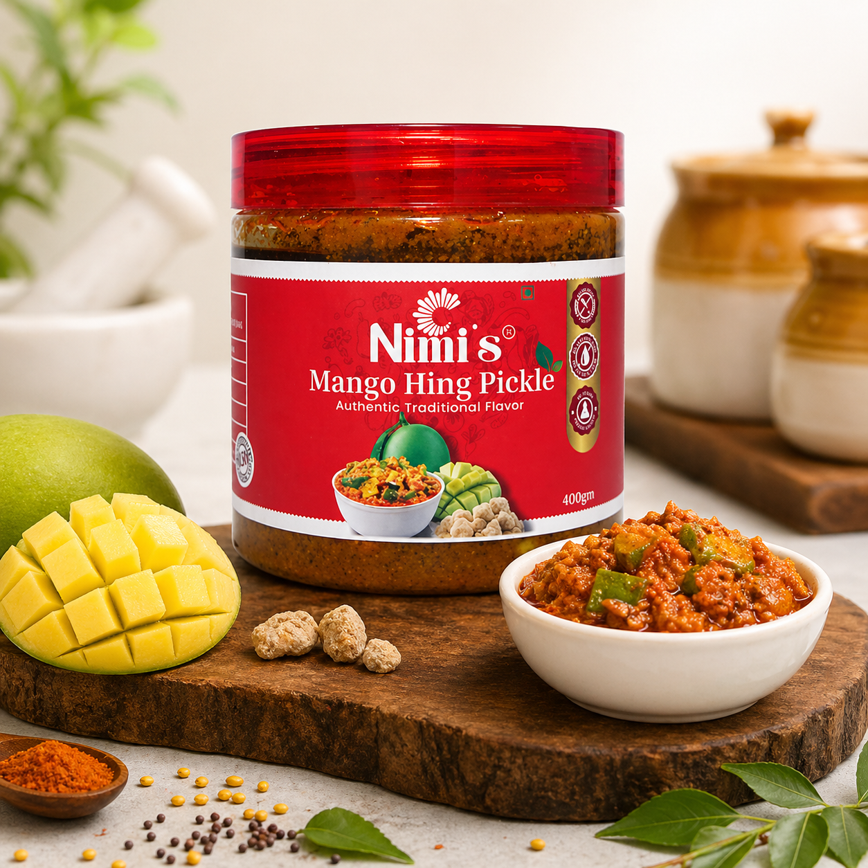 Nimi’s Mango Hing Pickle – Traditional Homemade Aam Hing Achaar