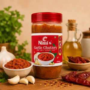 Nimi’s Garlic Chutney – Traditional Spicy Lahsun Chutney  (200g)